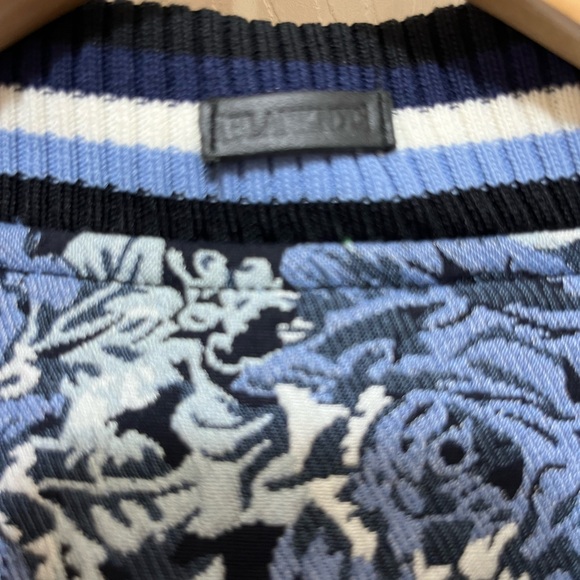 Floral Bomber Jacket in Blue and White - Picture 8 of 9